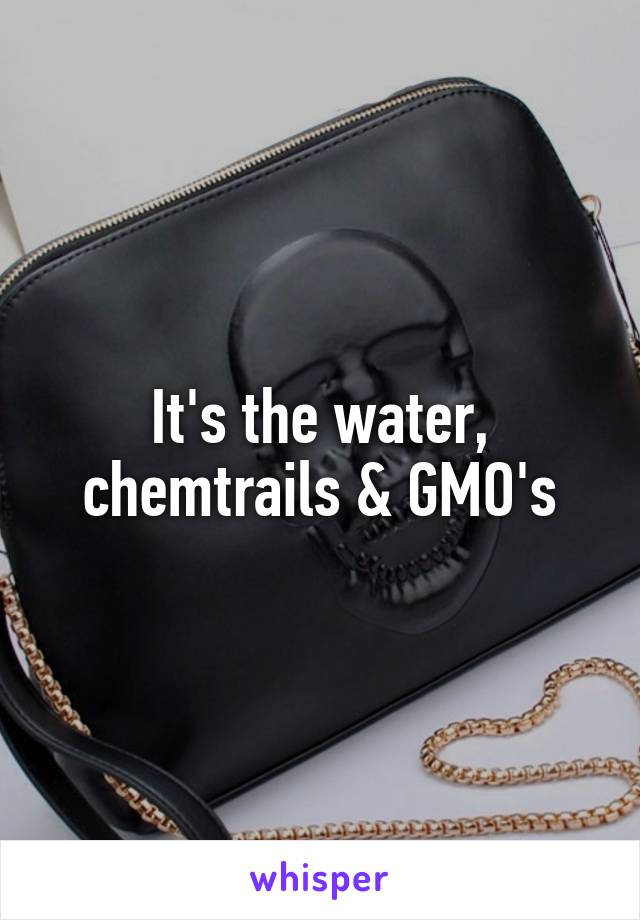 It's the water, chemtrails & GMO's