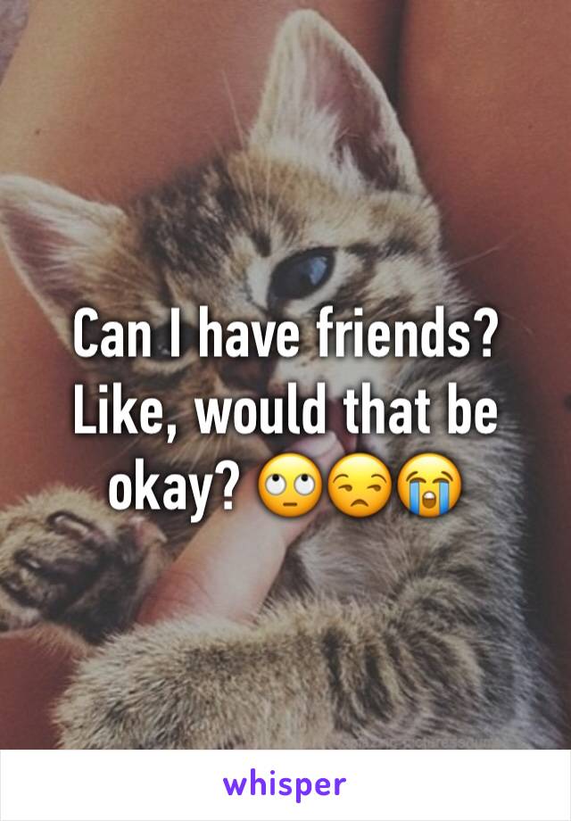 Can I have friends? Like, would that be okay? 🙄😒😭