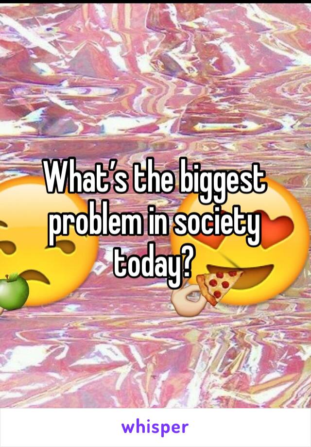 What’s the biggest problem in society today?