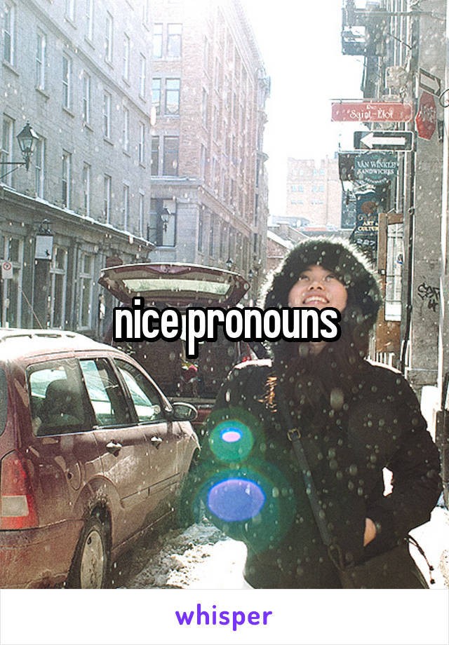 nice pronouns