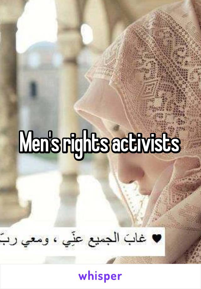 Men's rights activists 