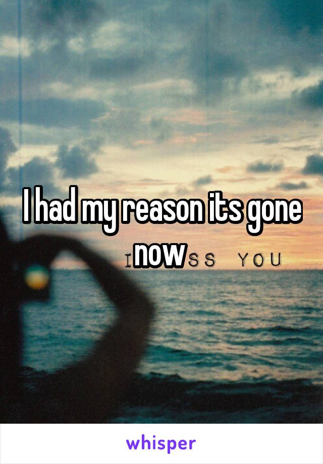 I had my reason its gone now 