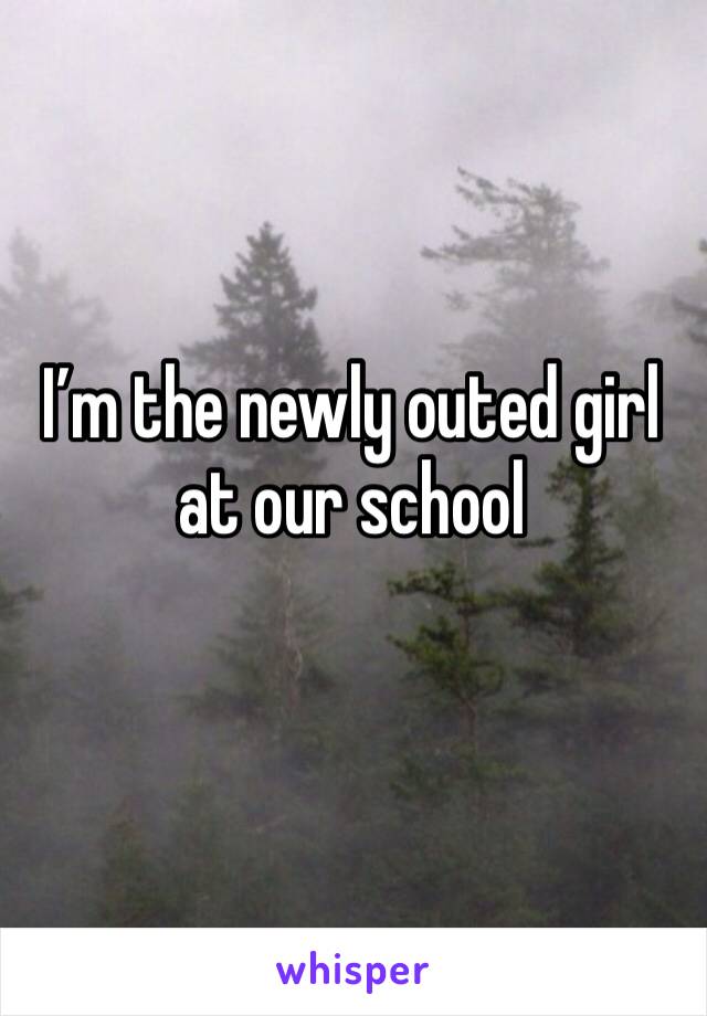 I’m the newly outed girl at our school 