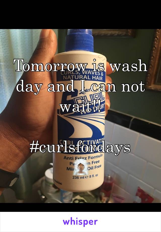 Tomorrow is wash day and I can not wait!! 

#curlsfordays
🧖🏾‍♀️
