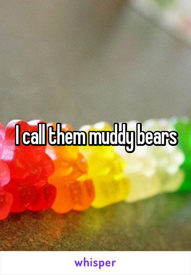 I call them muddy bears