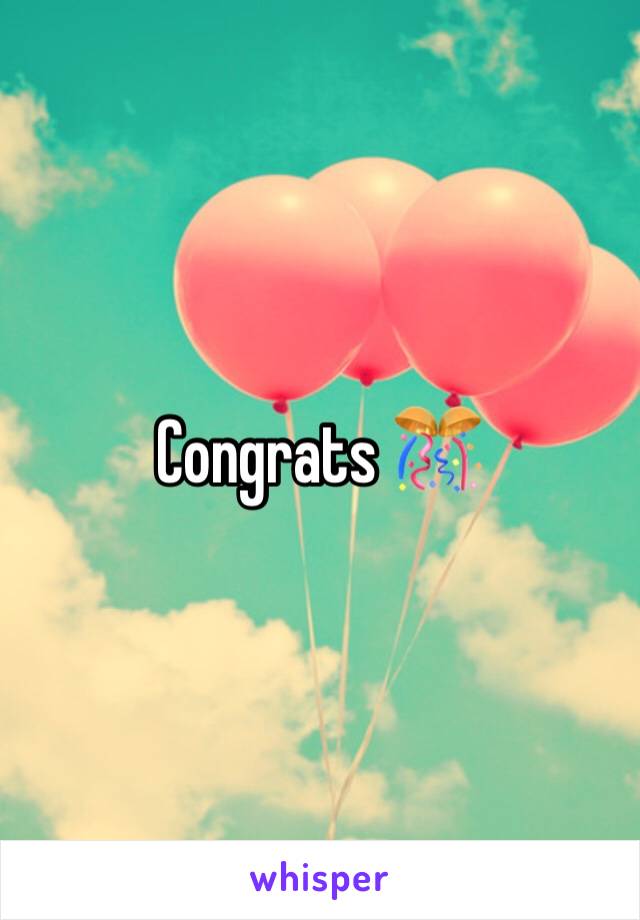 Congrats 🎊 