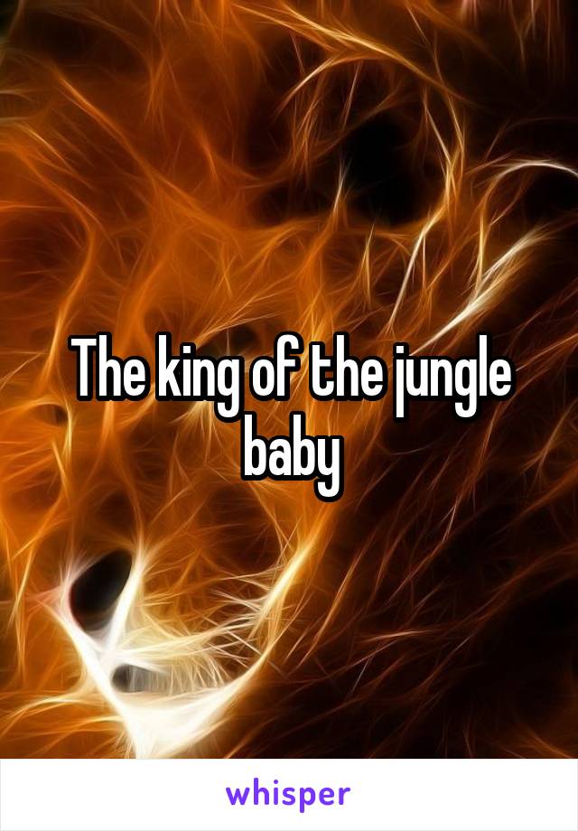 The king of the jungle baby