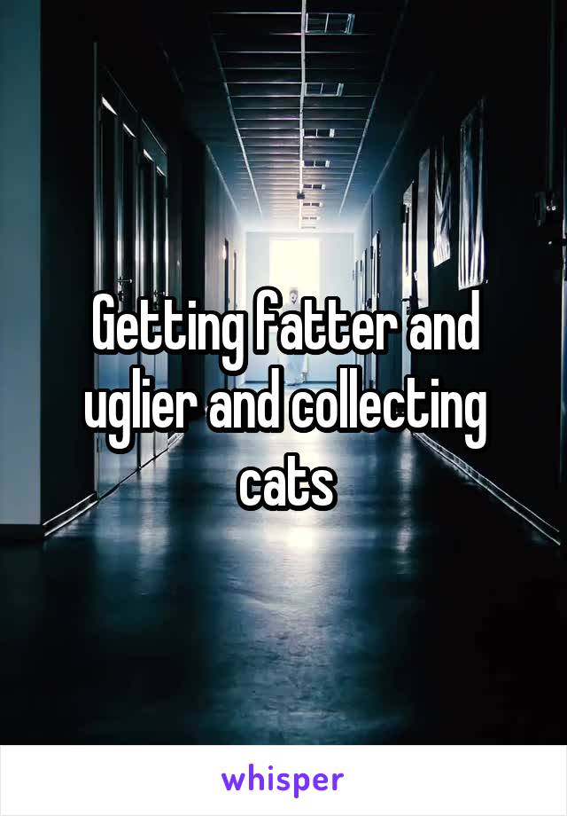 Getting fatter and uglier and collecting cats