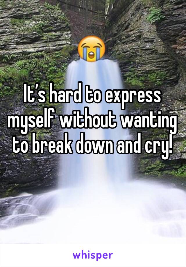 It’s hard to express myself without wanting to break down and cry! 