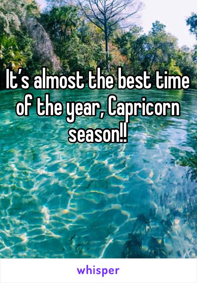 It’s almost the best time of the year, Capricorn season!!