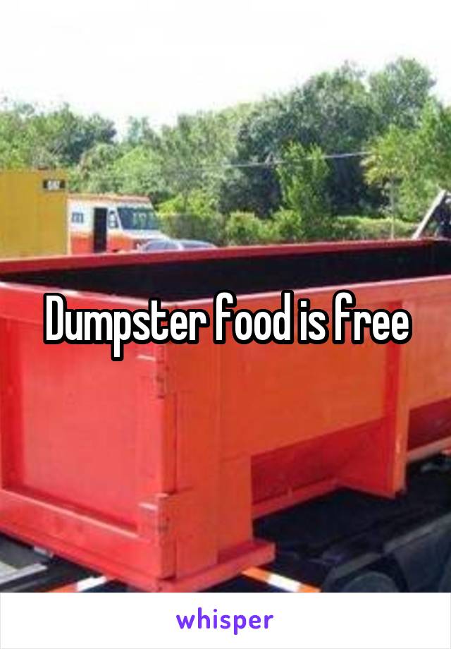 Dumpster food is free