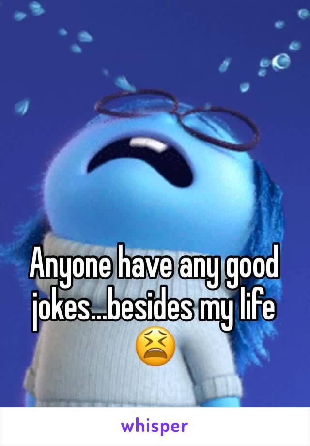 Anyone have any good jokes...besides my life 😫