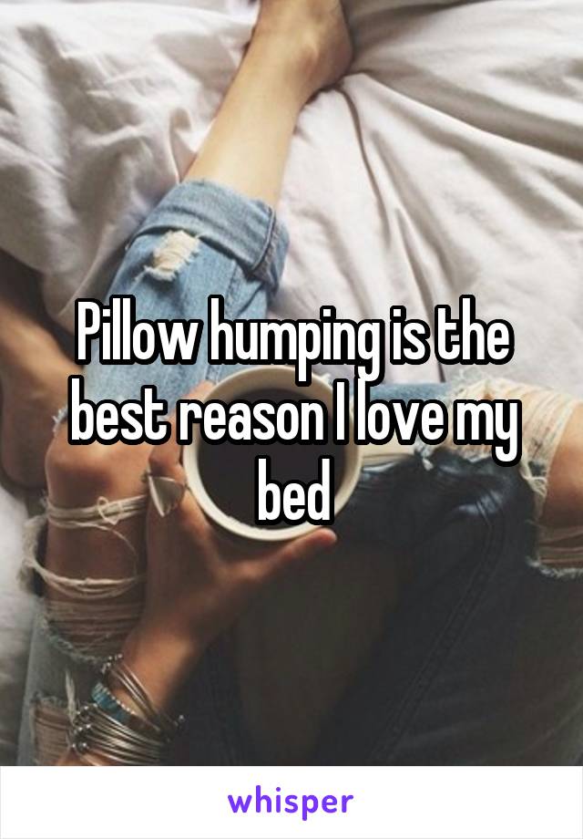 Pillow humping is the best reason I love my bed