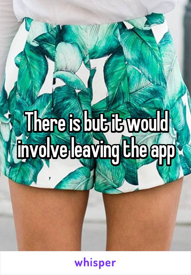 There is but it would involve leaving the app
