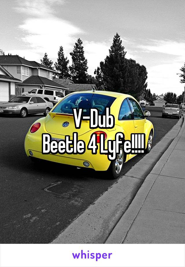 V-Dub
Beetle 4 Lyfe!!!!