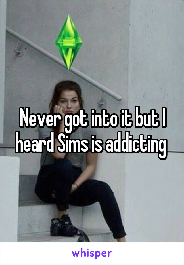 Never got into it but I heard Sims is addicting 