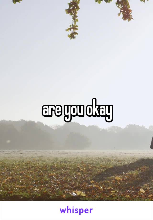 are you okay