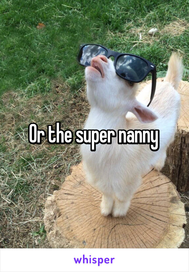 Or the super nanny 