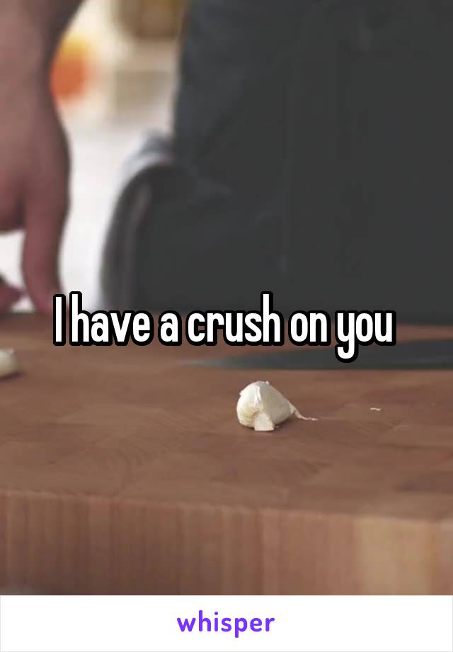 I have a crush on you 