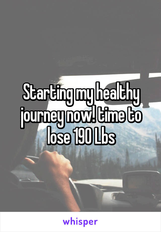 Starting my healthy journey now! time to lose 190 Lbs