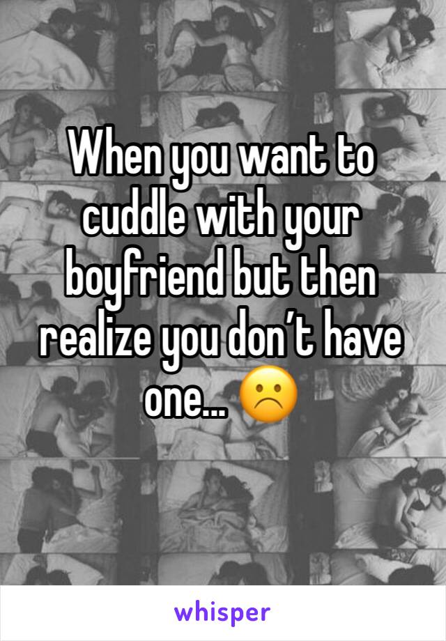 When you want to cuddle with your boyfriend but then realize you don’t have one... ☹️