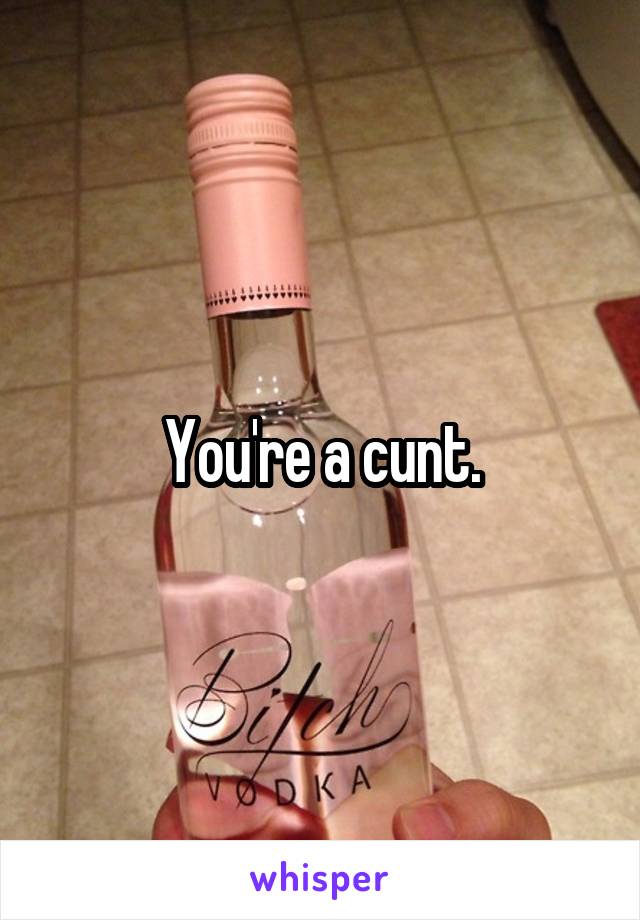 You're a cunt.