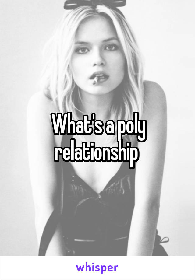 What's a poly relationship 