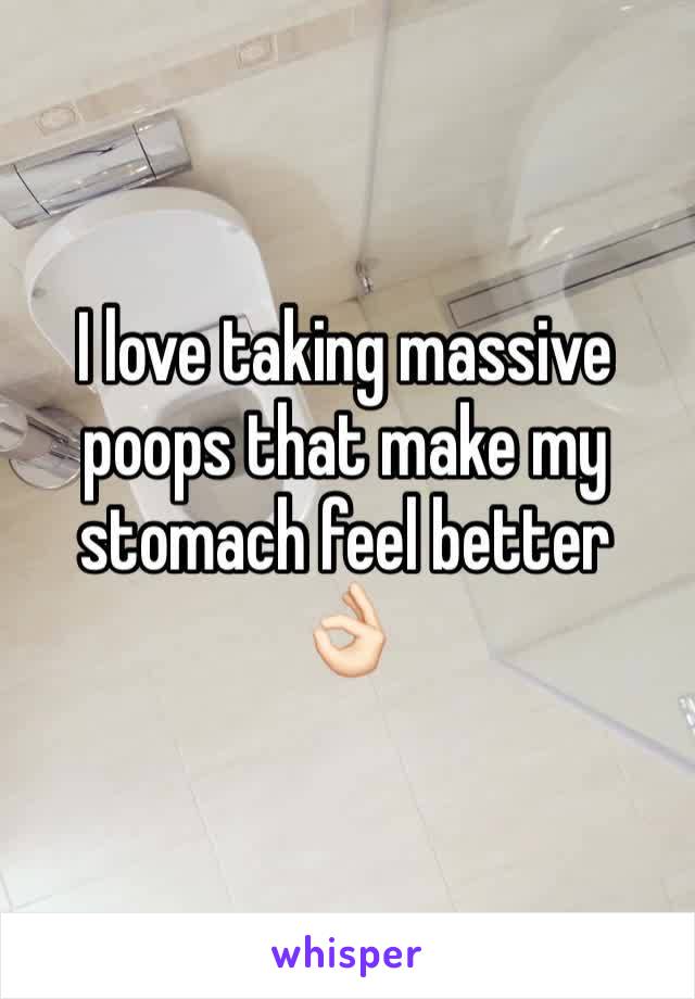 I love taking massive poops that make my stomach feel better  ðŸ‘ŒðŸ�»