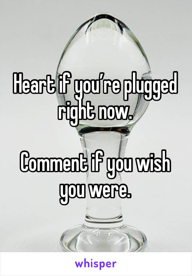 Heart if you’re plugged right now.

Comment if you wish you were.