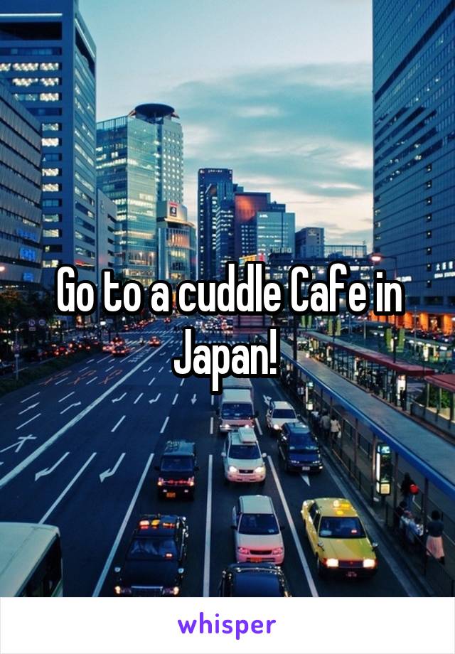 Go to a cuddle Cafe in Japan! 