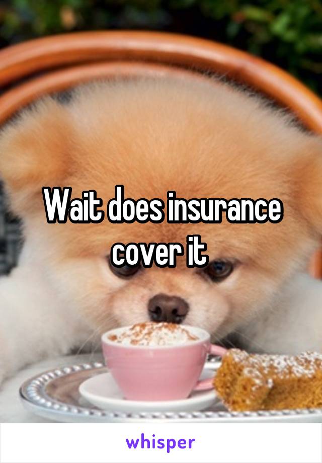 Wait does insurance cover it 