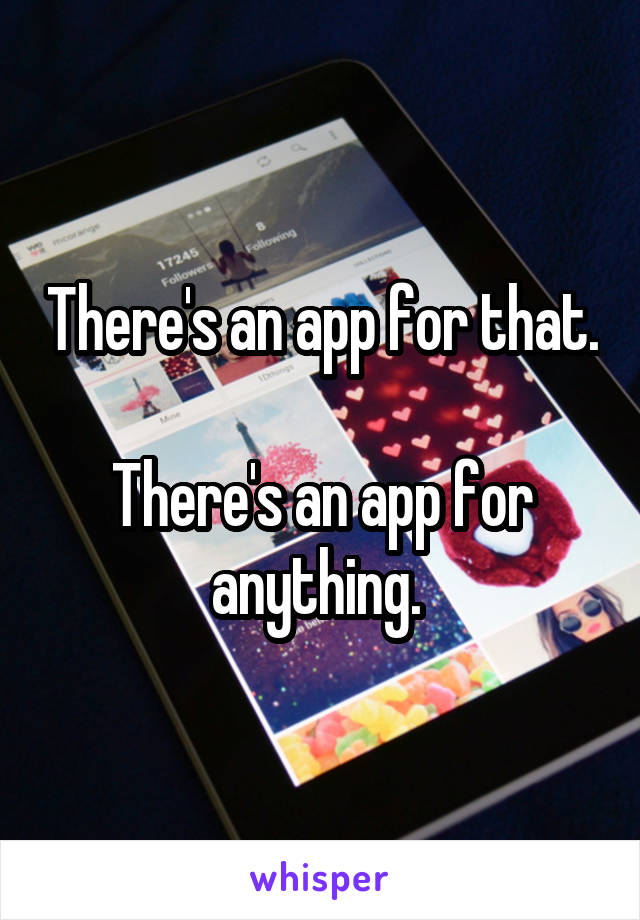 There's an app for that. 
There's an app for anything. 