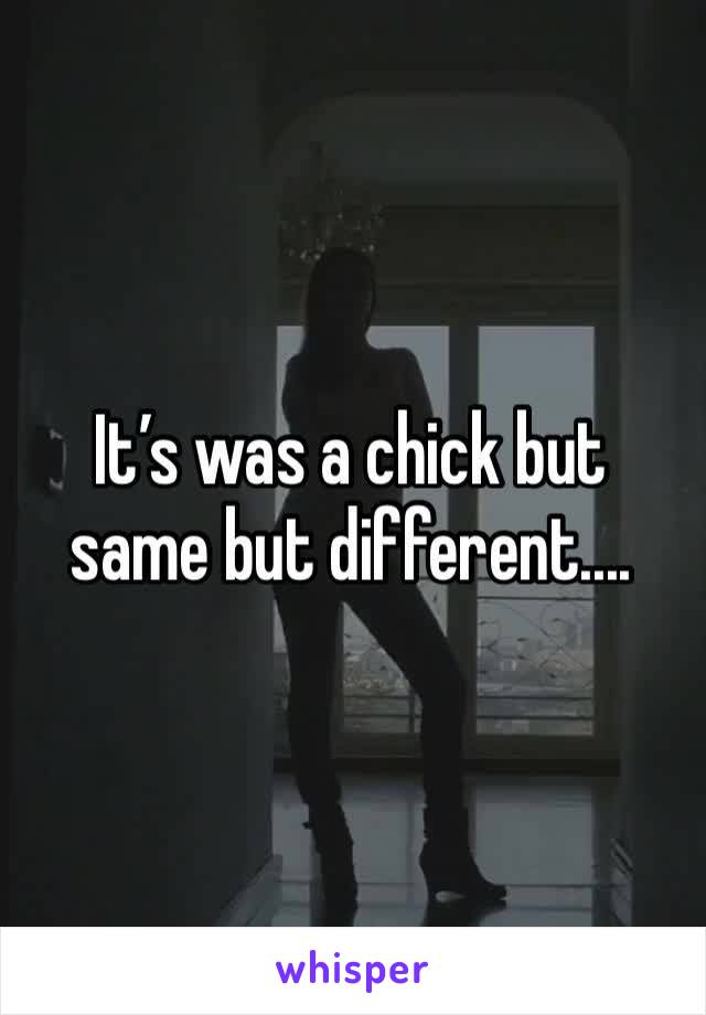 It’s was a chick but same but different....