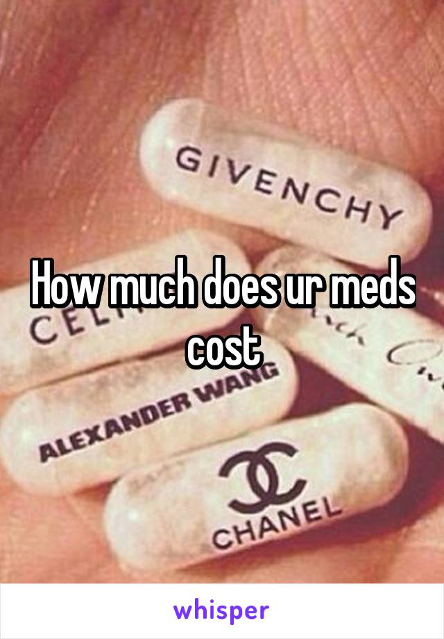 How much does ur meds cost