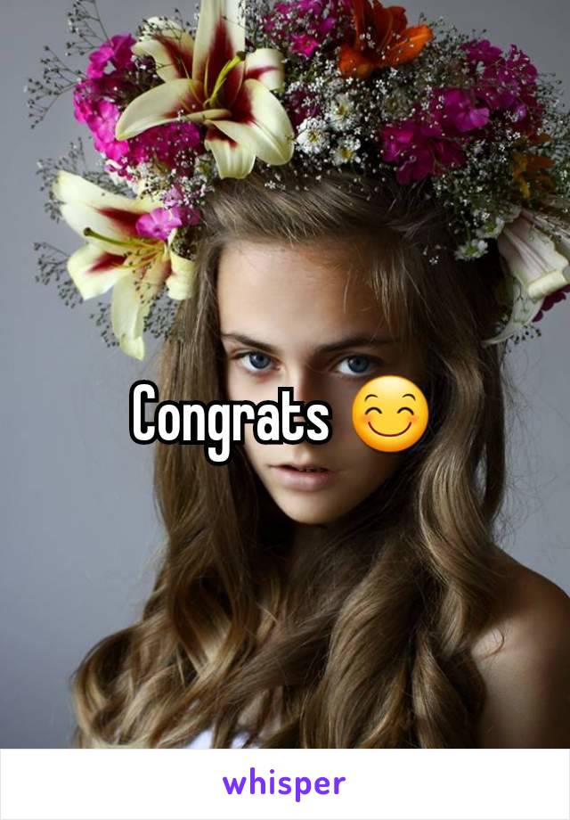 Congrats 😊