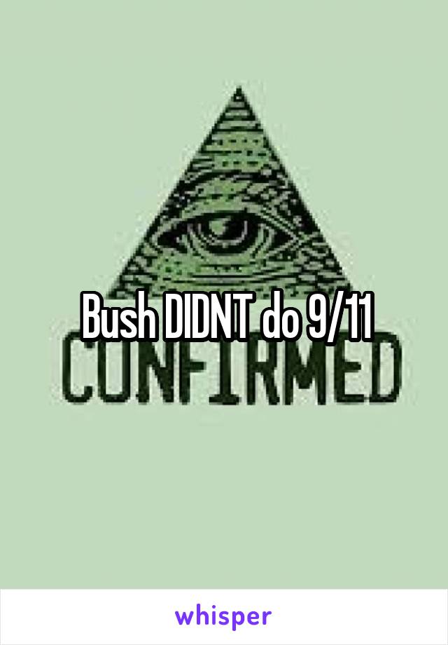 Bush DIDNT do 9/11