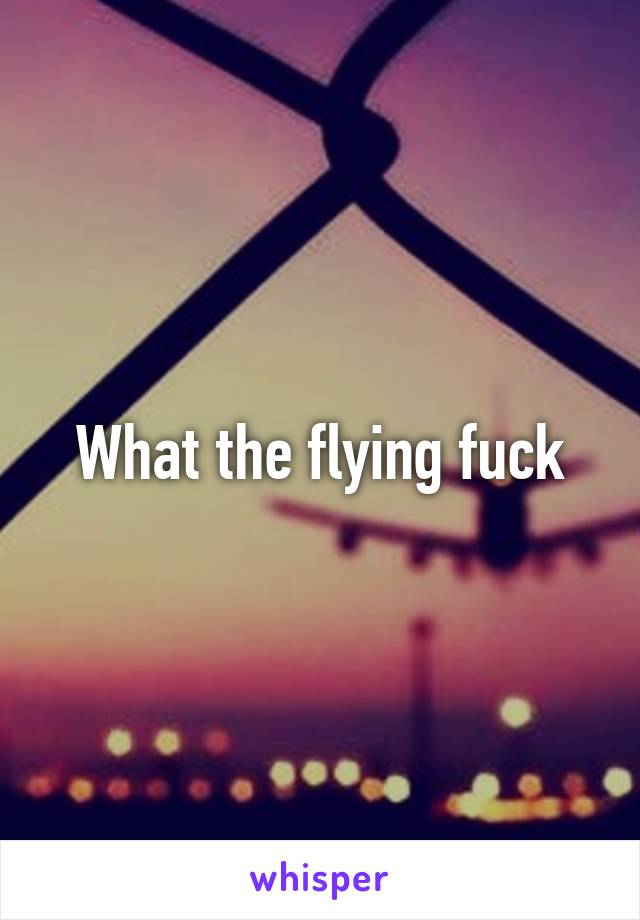 What the flying fuck