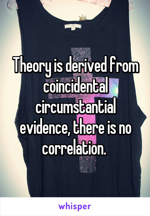 Theory is derived from coincidental circumstantial evidence, there is no correlation. 