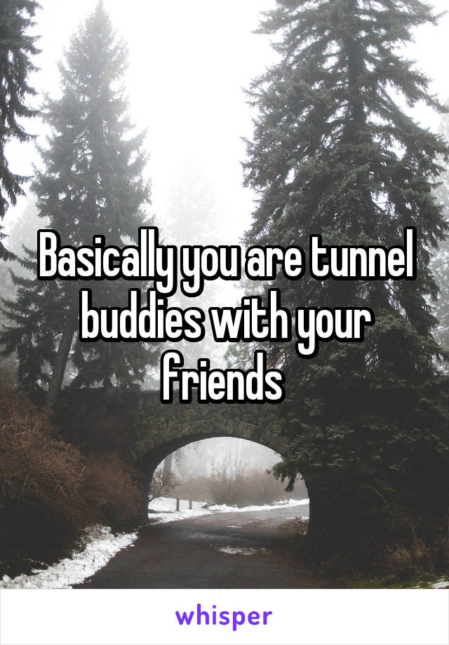 Basically you are tunnel buddies with your friends 