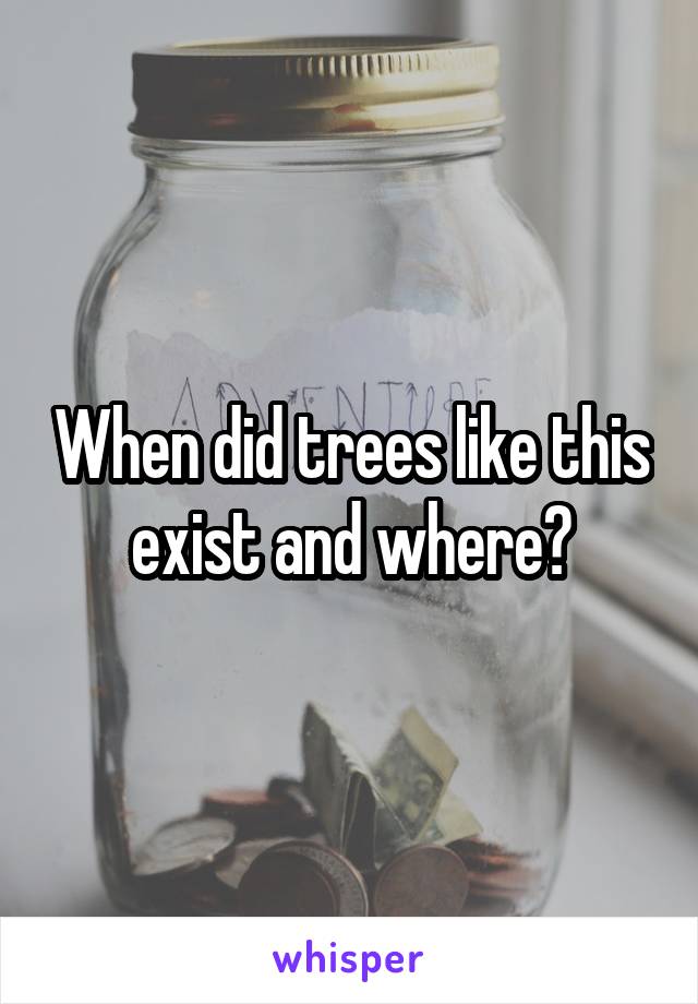 When did trees like this exist and where?