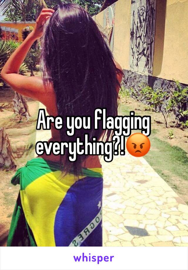 Are you flagging everything?!😡