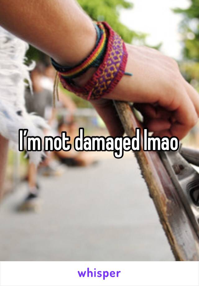 I’m not damaged lmao 