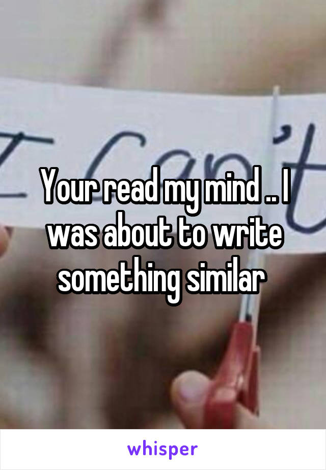 Your read my mind .. I was about to write something similar 