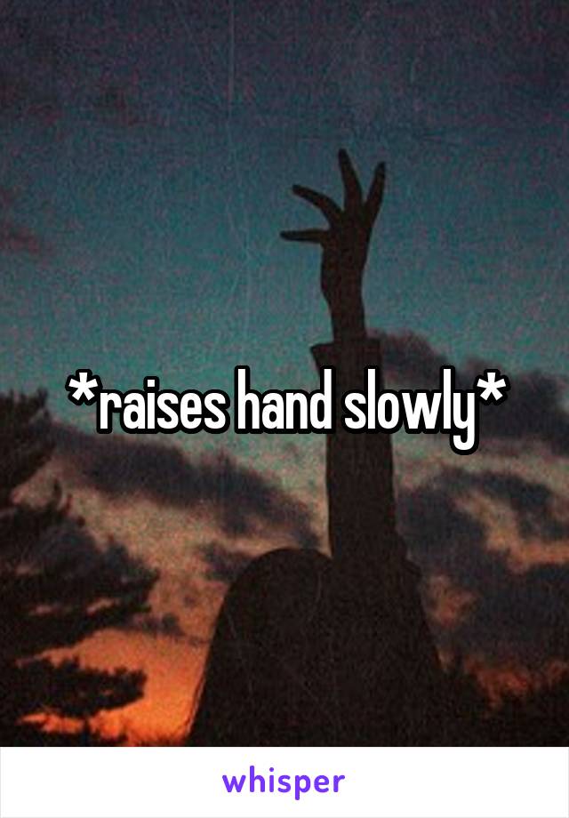 *raises hand slowly*