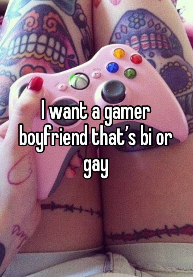 I want a gamer boyfriend that’s bi or gay