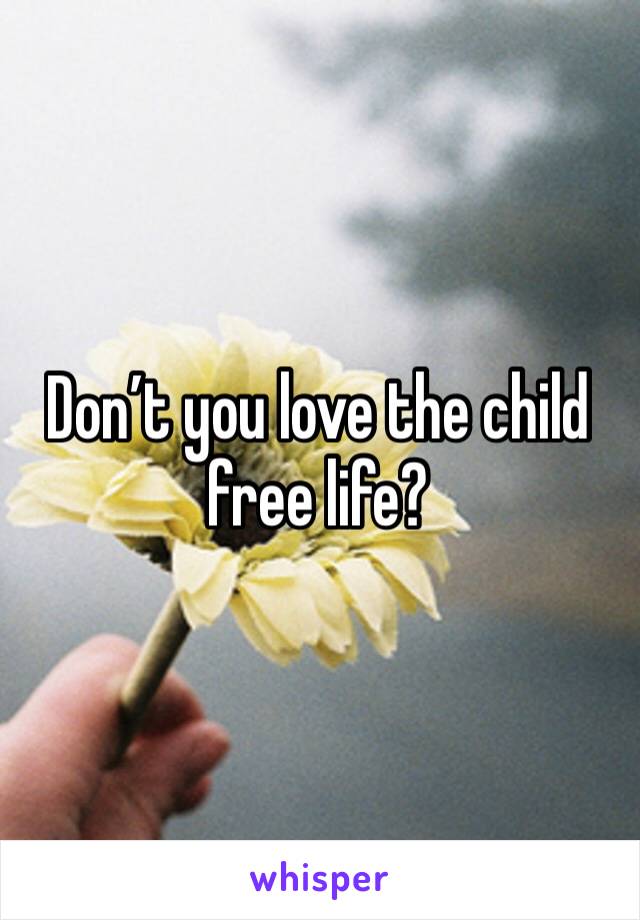 Don’t you love the child free life?