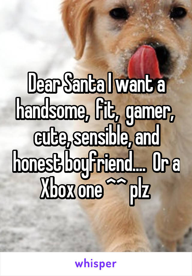 Dear Santa I want a handsome,  fit,  gamer,  cute, sensible, and honest boyfriend....  Or a Xbox one ^^ plz 