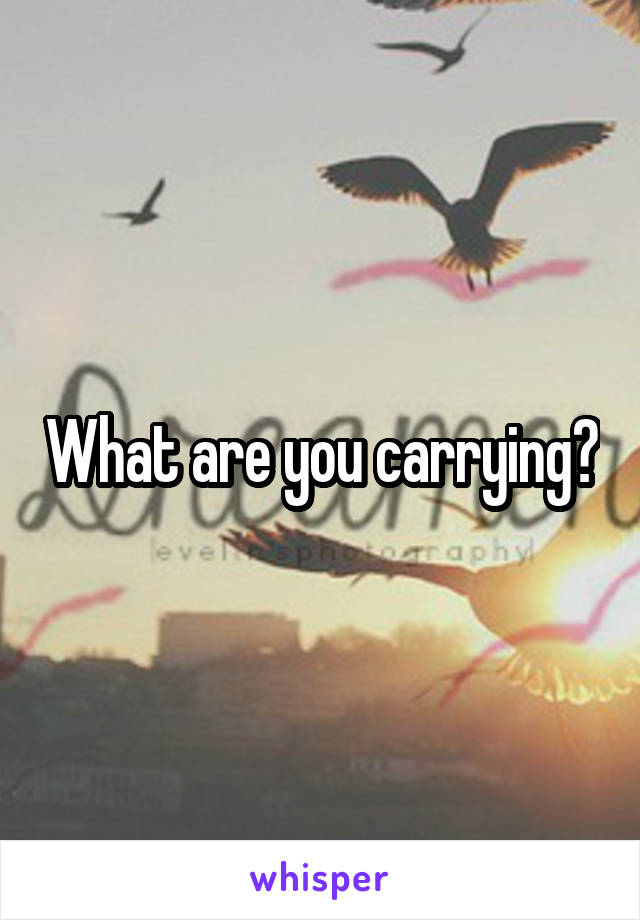 What are you carrying?