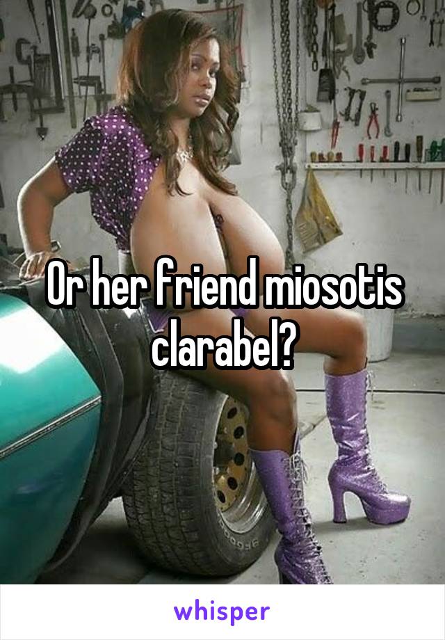 Or her friend miosotis clarabel?