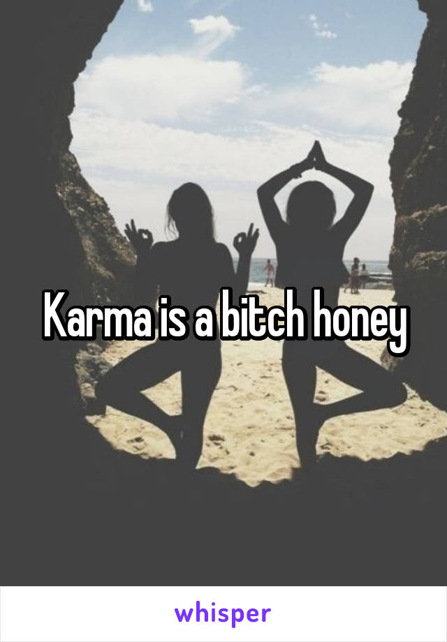 Karma is a bitch honey